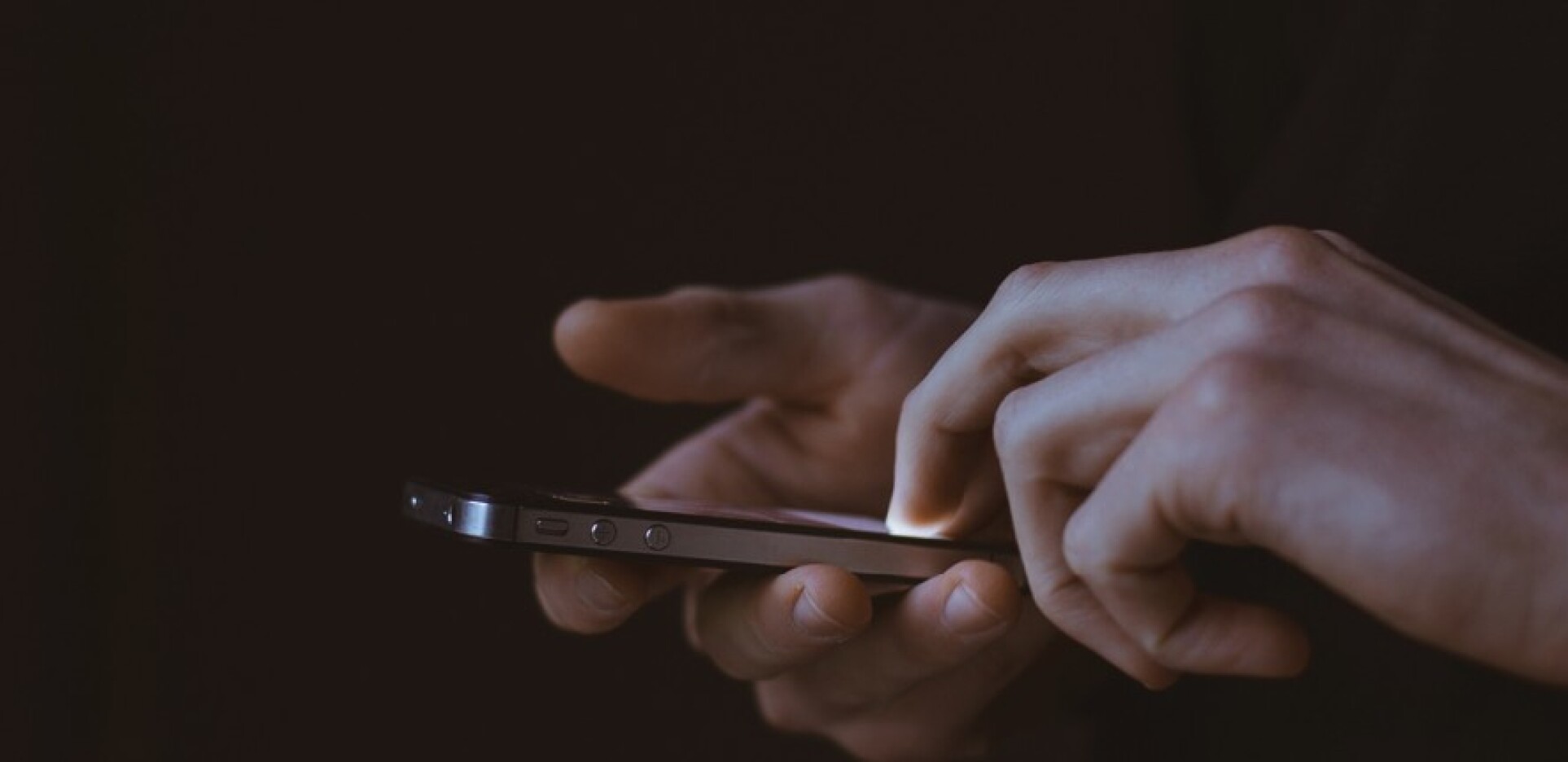 User tapping on phone screen